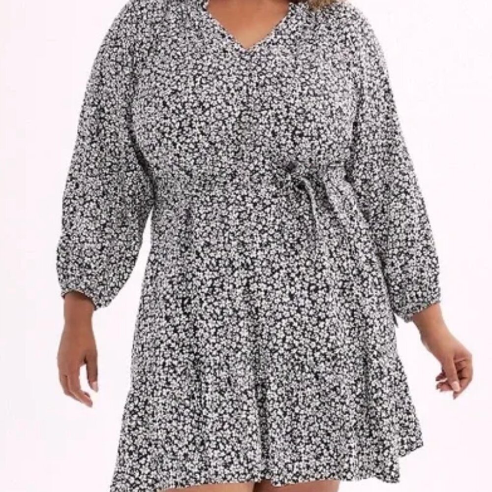 Women's Sonoma Goods For Life® Polished Split Neck Ruffle Dress Plus Size 3X NWT